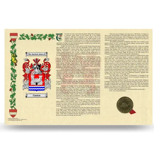 Coutos Armorial History Landscape Style