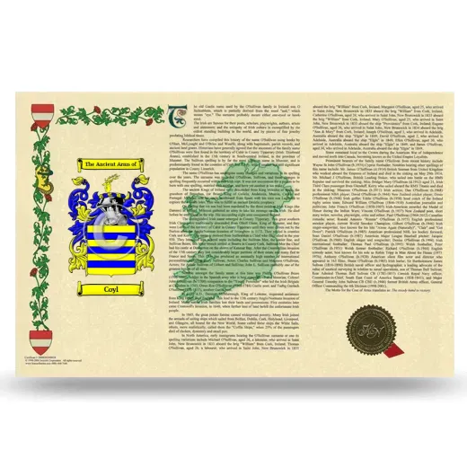 Coyl Armorial History Landscape Style