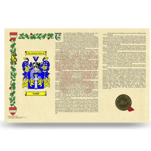 Crabil Armorial History Landscape Style