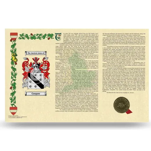 Crequer Armorial History Landscape Style
