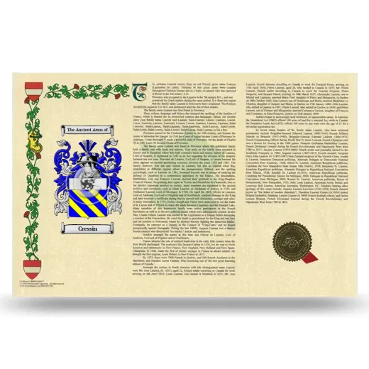 Cressin Armorial History Landscape Style