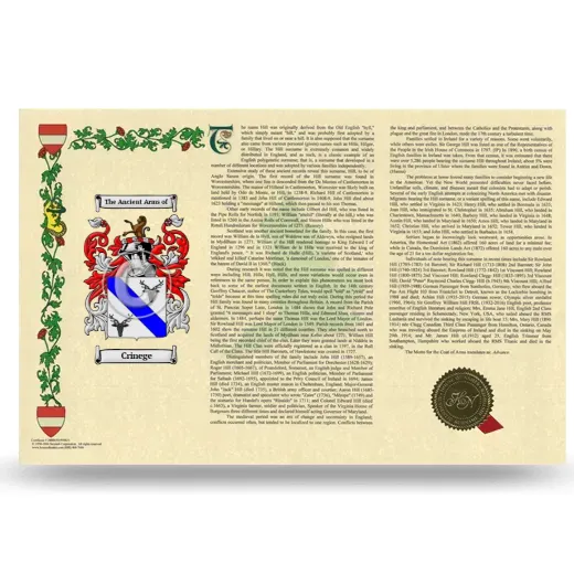 Crinege Armorial History Landscape Style