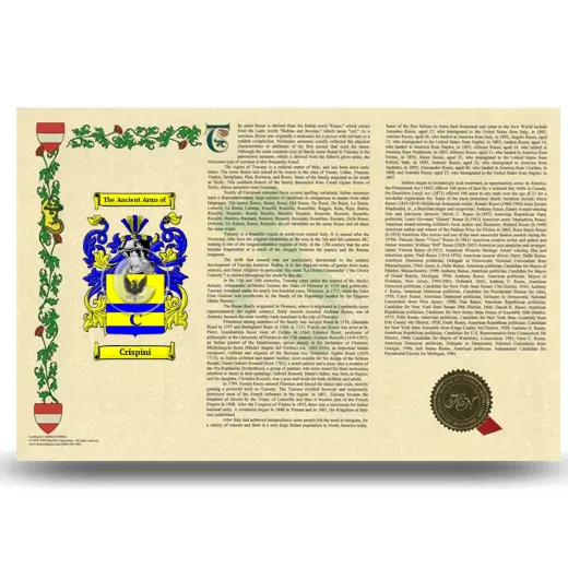Crispini Armorial History Landscape Style