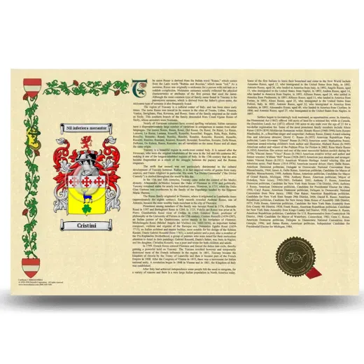 Cristini Armorial History Landscape Style