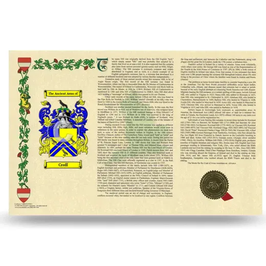 Croff Armorial History Landscape Style