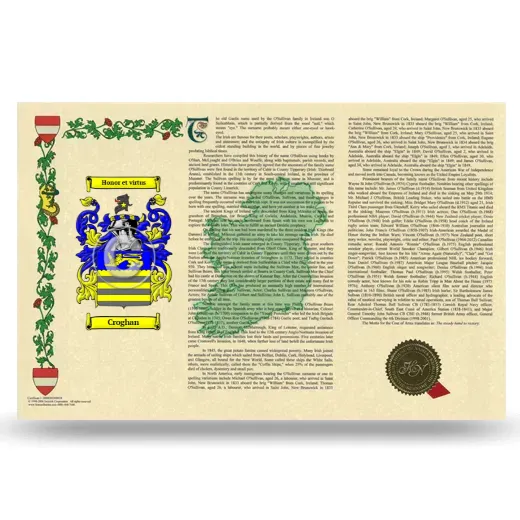 Croghan Armorial History Landscape Style