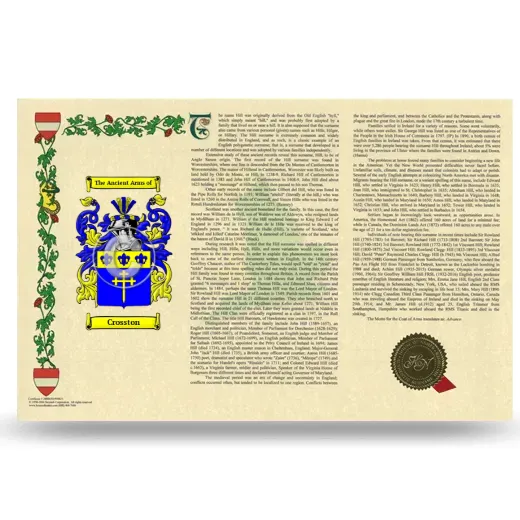 Crosston Armorial History Landscape Style