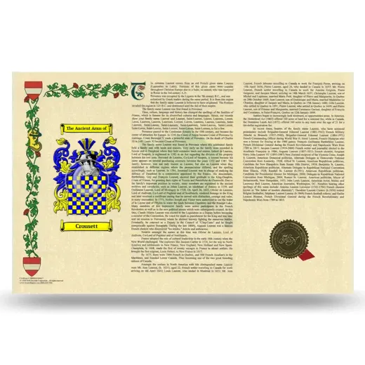 Crousett Armorial History Landscape Style