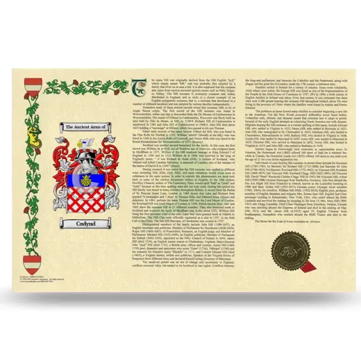 Cudynd Armorial History Landscape Style