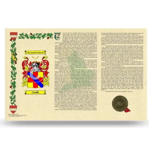 Cundle Armorial History Landscape Style