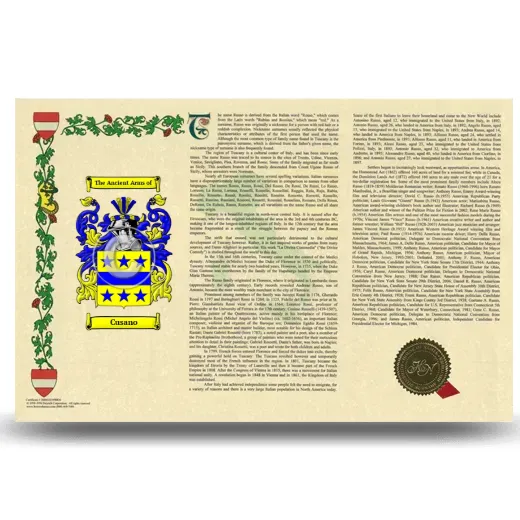 Cusano Armorial History Landscape Style