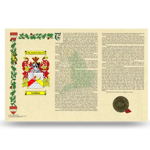 Cushion Armorial History Landscape Style