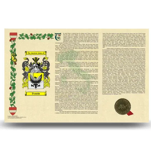 D auria Armorial History Landscape Style