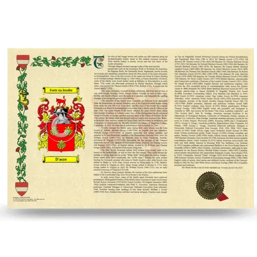 D'acre Armorial History Landscape Style