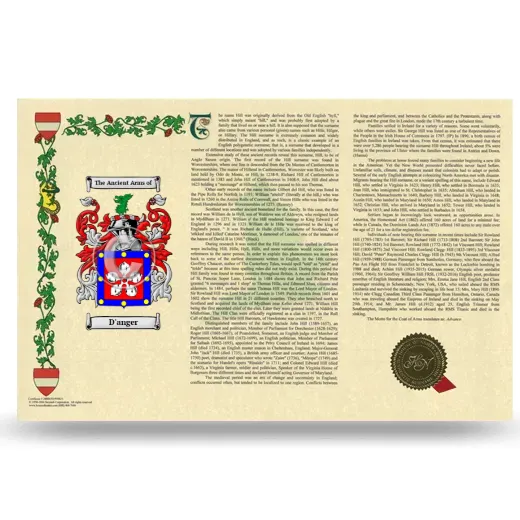 D'anger Armorial History Landscape Style
