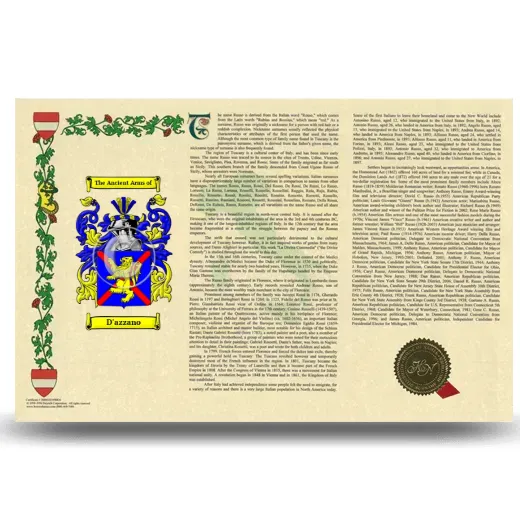 D'azzano Armorial History Landscape Style