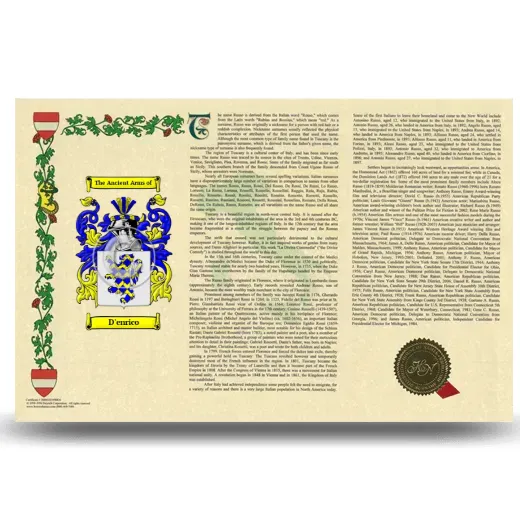 D'enrico Armorial History Landscape Style