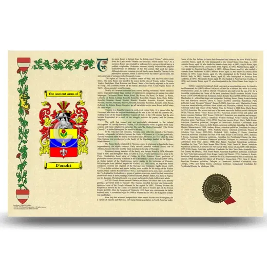 D'onofri Armorial History Landscape Style