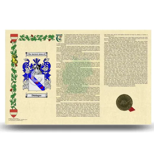 Düringer Armorial History Landscape Style