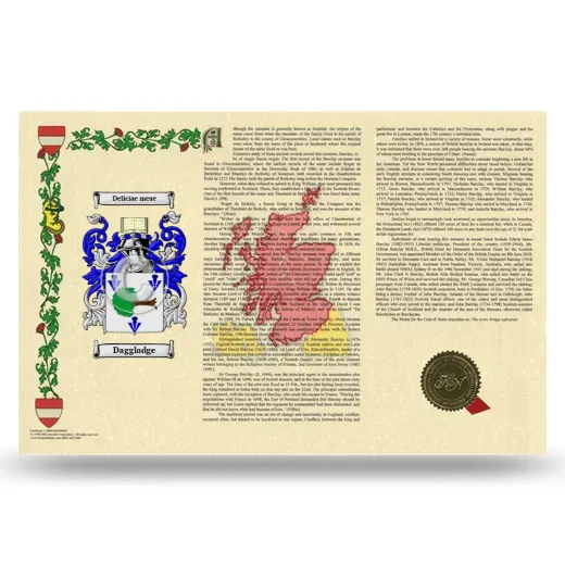 Daggladge Armorial History Landscape Style