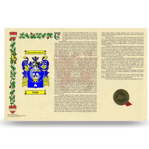 Dahle Armorial History Landscape Style