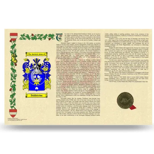 Dahlström Armorial History Landscape Style