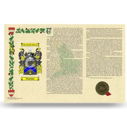 Dansome Armorial History Landscape Style