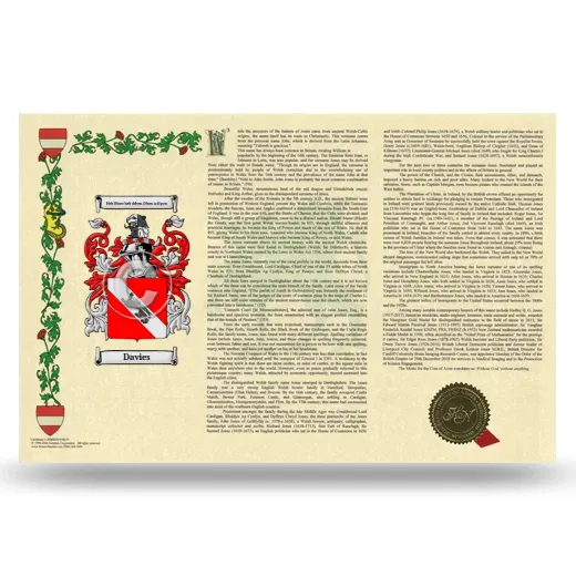 Davies Armorial History Landscape Style