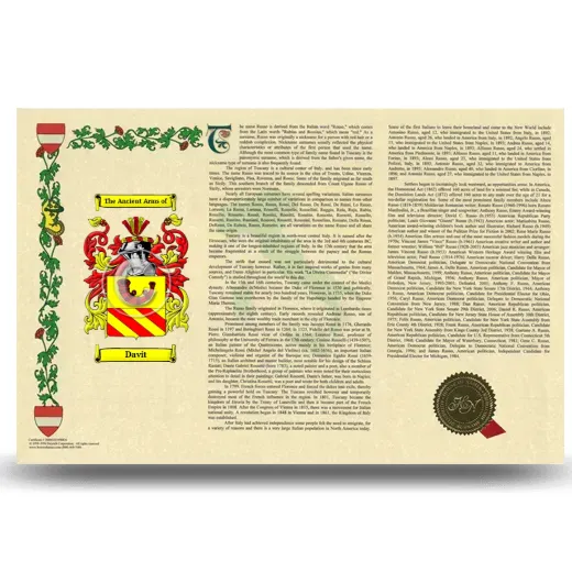 Davit Armorial History Landscape Style