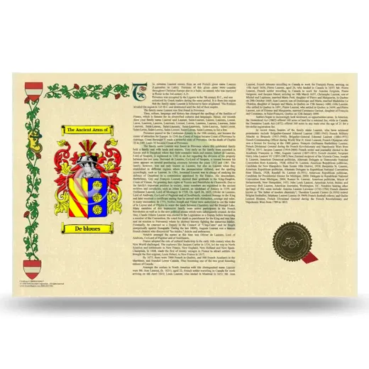 De bloues Armorial History Landscape Style