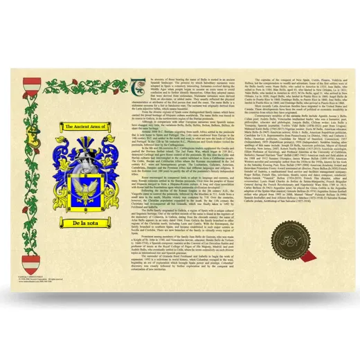 De la sota Armorial History Landscape Style