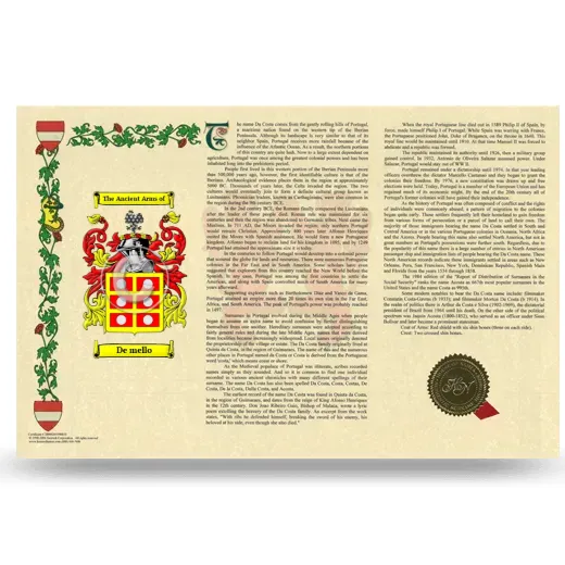 De mello Armorial History Landscape Style