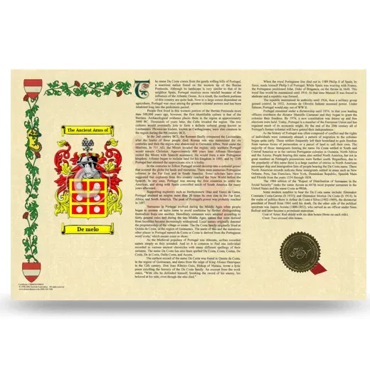 De melo Armorial History Landscape Style