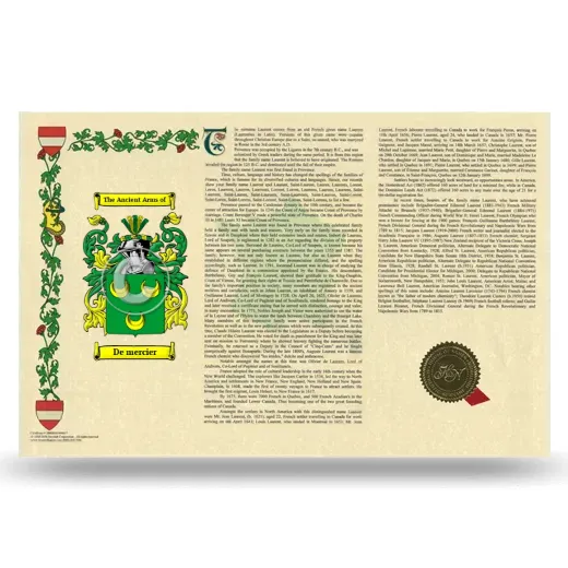 De mercier Armorial History Landscape Style