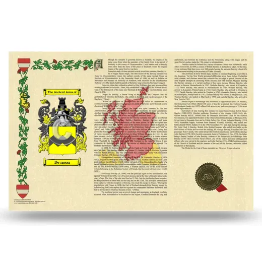 De noon Armorial History Landscape Style