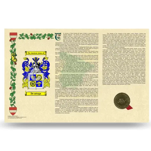 De ortega Armorial History Landscape Style