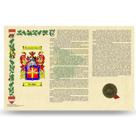 De ribas Armorial History Landscape Style