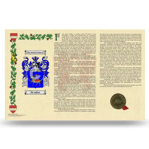 De ruiter Armorial History Landscape Style