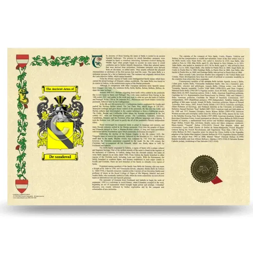 De sandoval Armorial History Landscape Style