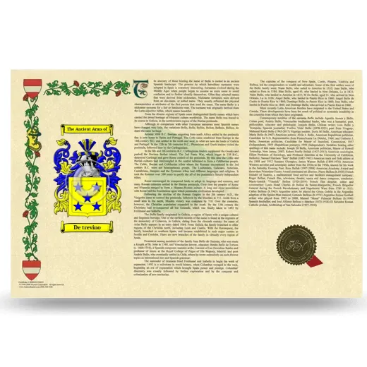 De trevino Armorial History Landscape Style