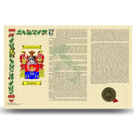 De'genova Armorial History Landscape Style