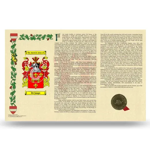 De'jonge Armorial History Landscape Style