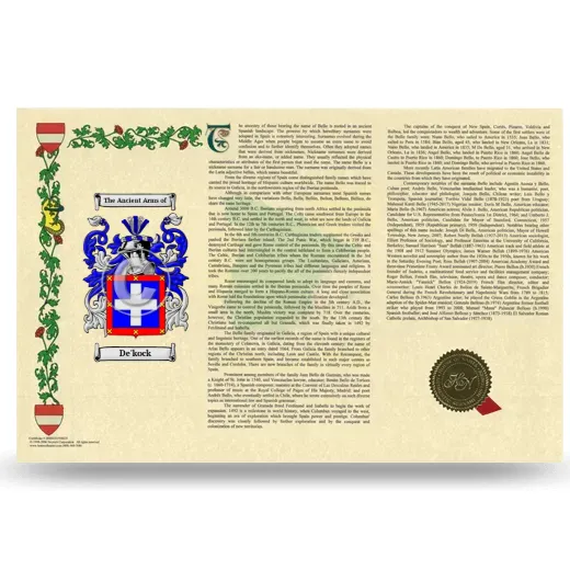 De'kock Armorial History Landscape Style