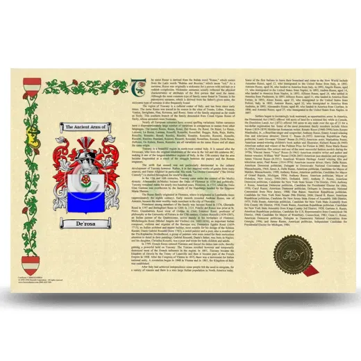 De'rosa Armorial History Landscape Style