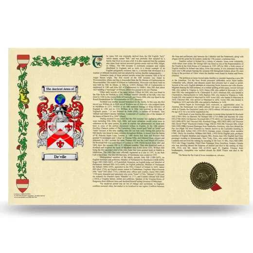 De'vile Armorial History Landscape Style