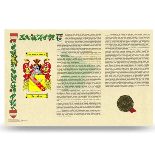 De-valera Armorial History Landscape Style