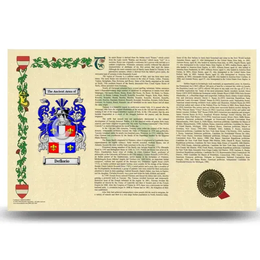 Deflorio Armorial History Landscape Style