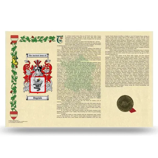 Degrish Armorial History Landscape Style