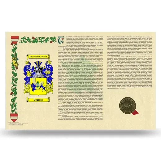 Degross Armorial History Landscape Style