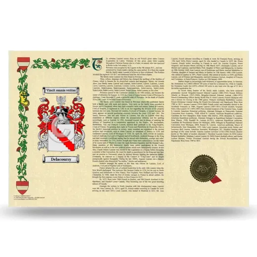 Delacoursy Armorial History Landscape Style